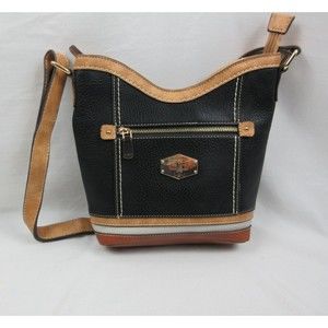 BOC Born of Concept Black and Earth Tones Crossbody Bag Purse